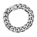 Montana Sizeilversmiths Mens Cuban Link Chain Bracelet N/A Grey
