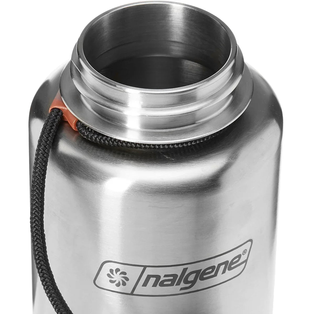 Nalgene Sizetandard Wide Mouth Tethered Lid Water Bottle - 38 oz. - Sizetainless Sizeteel