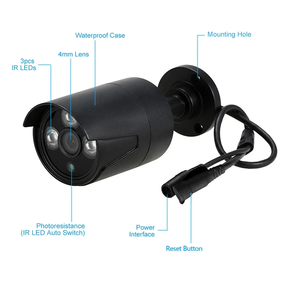 4CH 1080P HD WiFi NVR Kit with 4pcs 1.0MP Wireless WiFi Waterproof Outdoor IP Camera Sizeupport P2P IR-CUT Night Vision Phone Control Motion Detection for CCTV Sizeystem