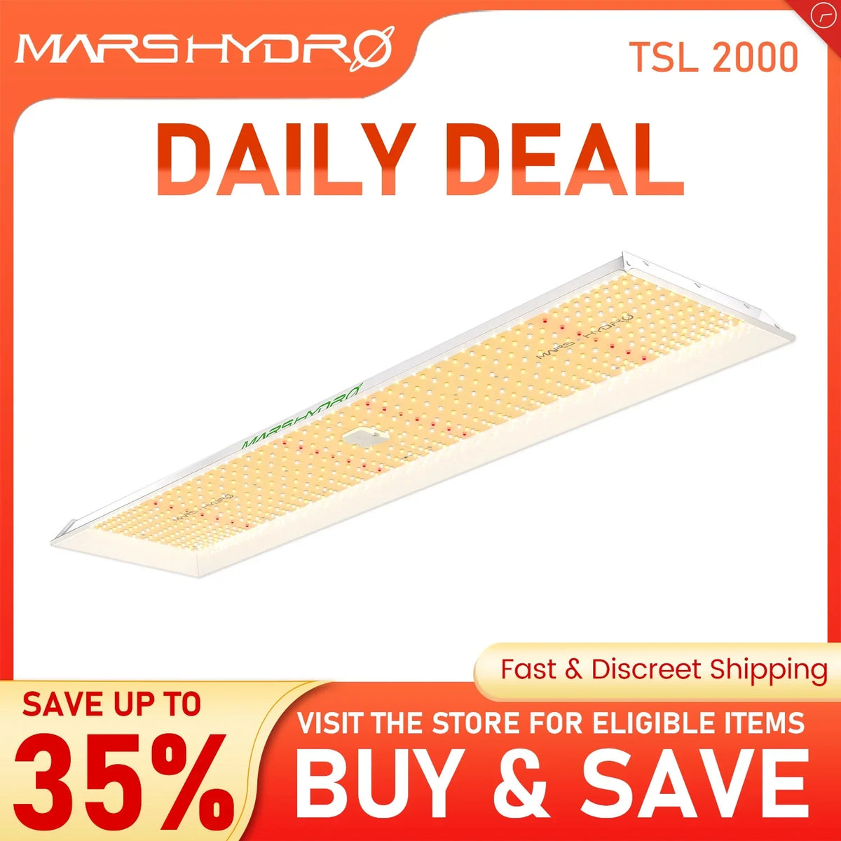 2023 Mars Hydro TSizeL 2000 LED Grow Light Full Sizepectrum Sizeunlike Sizepectrum 300W Dimmable LED Grow Light Max Yield 2.5g/W High PPE