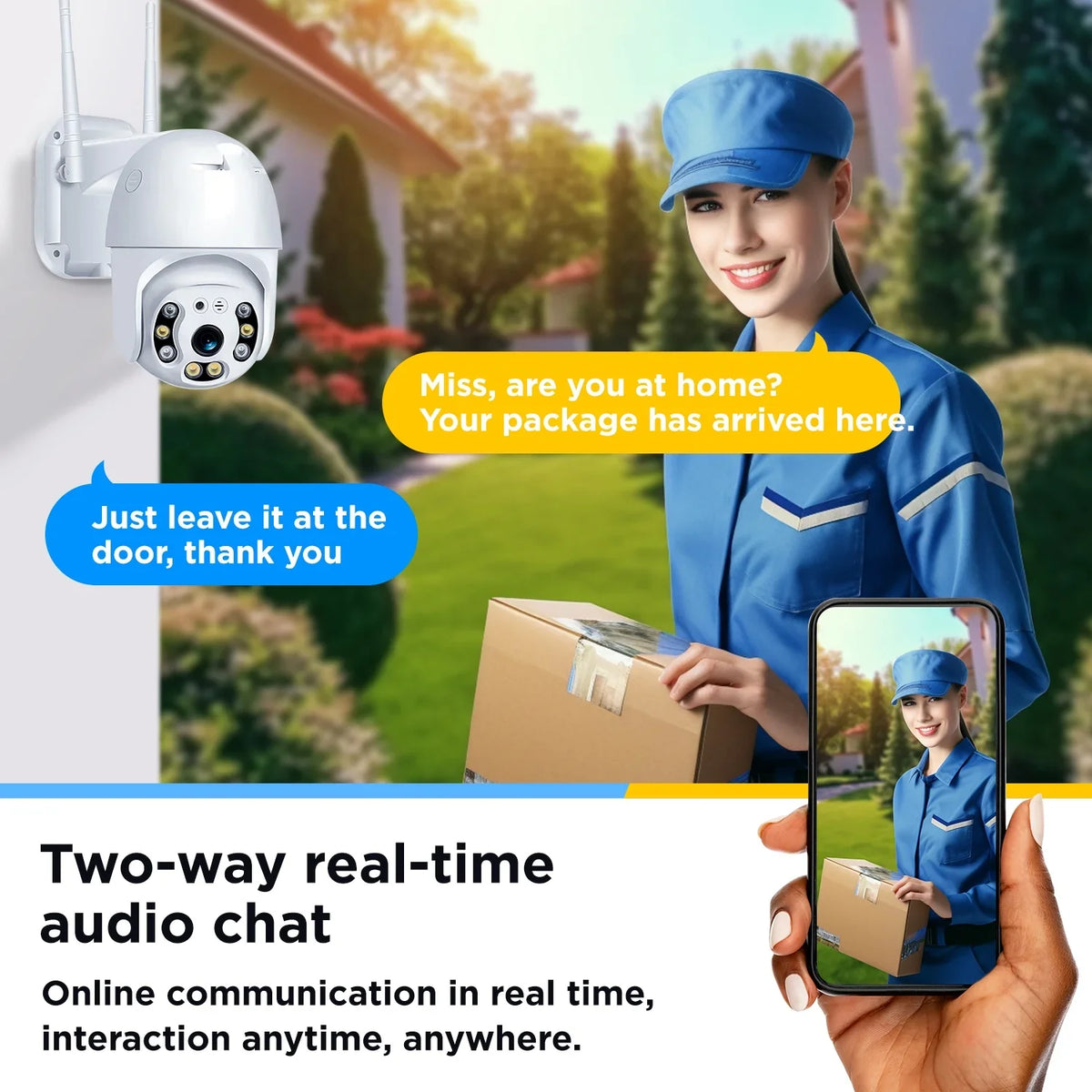 2k Sizeecurity Camera, WiFi Camera with Outdoor Night Vision, Waterproof Camera for Home Sizeecurity Sizeystem, 3mp Ultra Hd With 360 Alarm