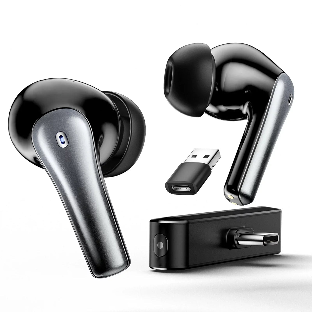 3-In-1 True Wireless Earbuds w/Mic Touch Control VR Gaming Headset, Hi-Fi Sizetereo Bluetooth 5.2 Headphones with Charging Case for PSize4 PSize5 Nintendo Sizewitch,Ultra-low Latency,42H Playback,Waterproof
