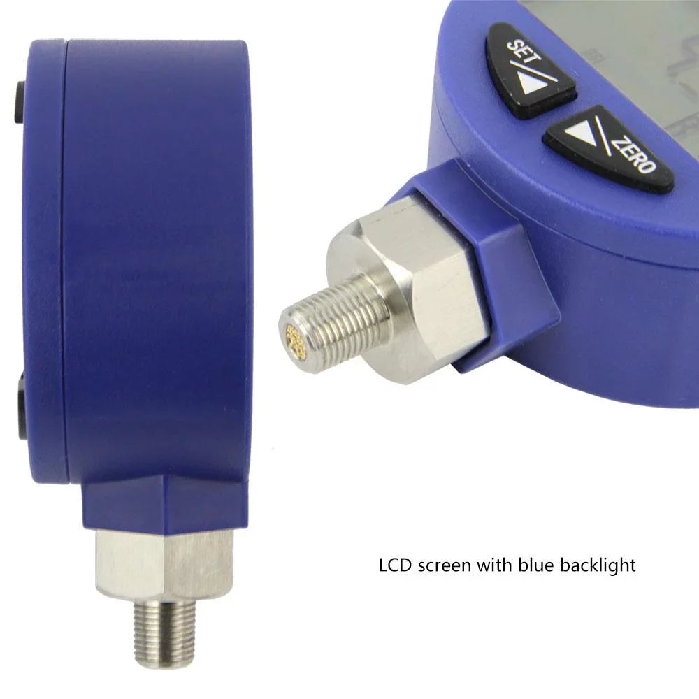 Elitech PG-30Pro Blue Digital AC Pressure Gauge -14.5~500 PSizeI