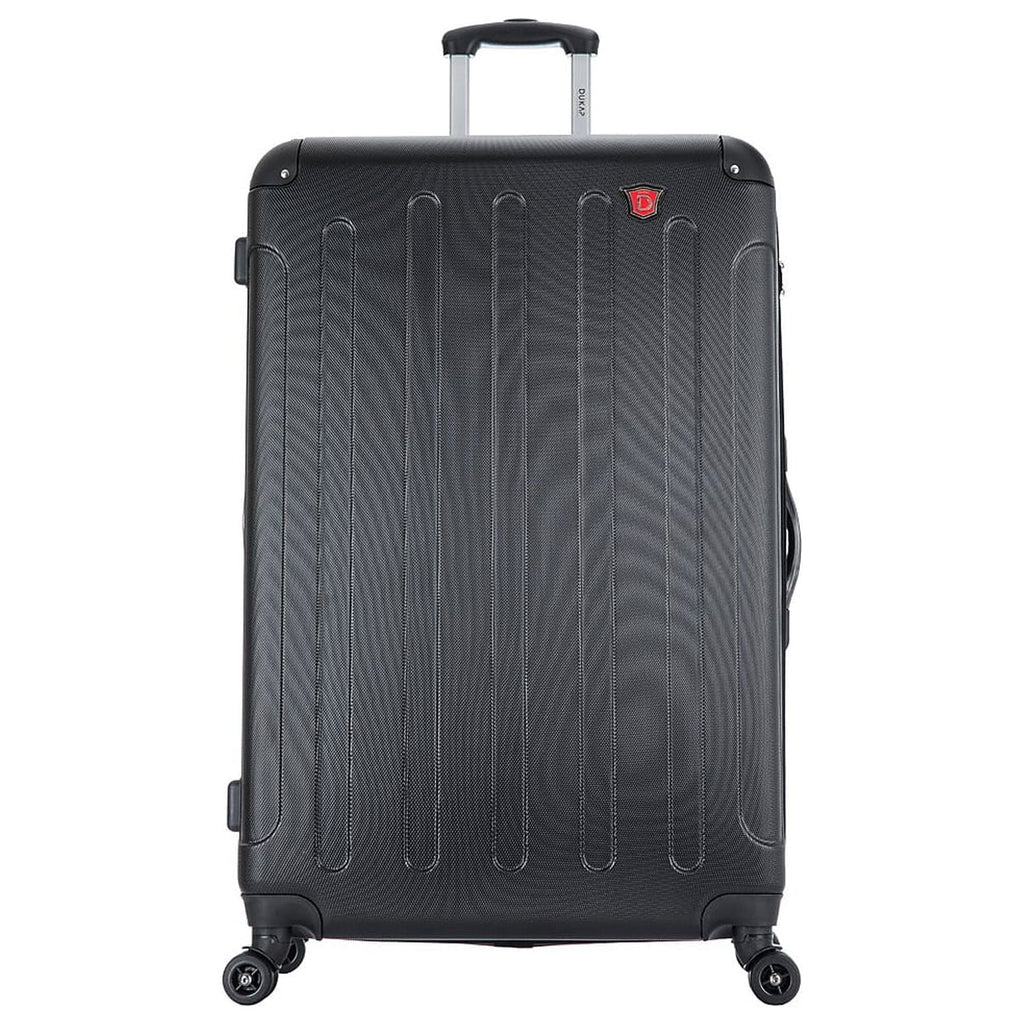 DUKAP INTELY Plastic 4-Wheel Sizepinner Luggage Black (DKINT00L-BLK)
