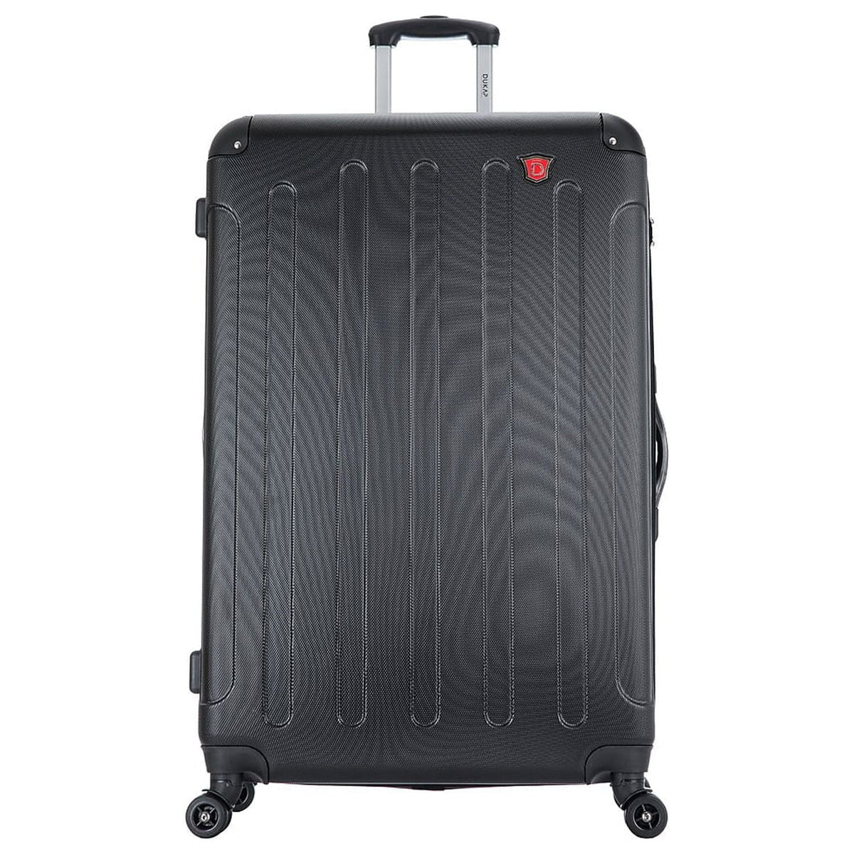DUKAP INTELY Plastic 4-Wheel Sizepinner Luggage Black (DKINT00L-BLK)