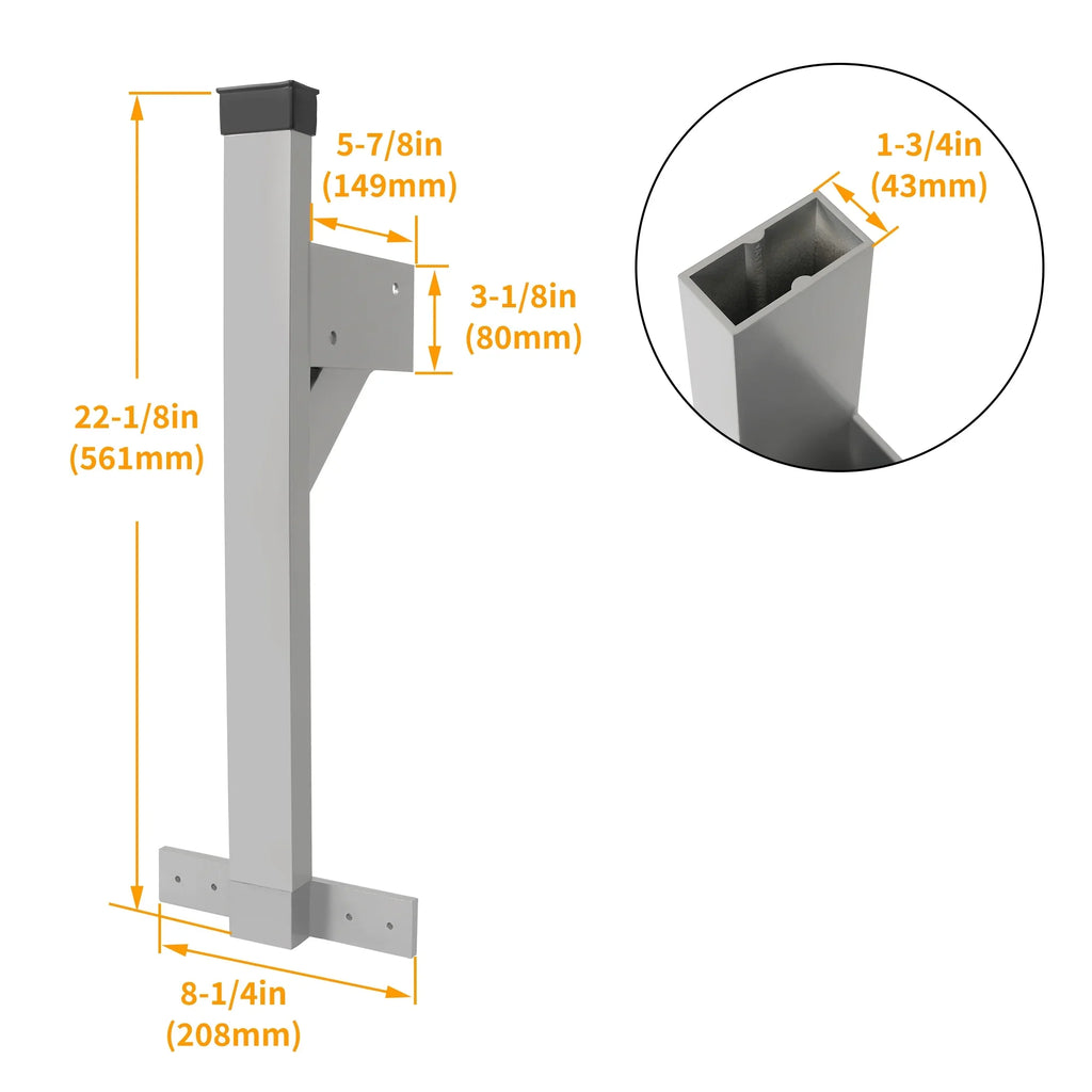 Kojem Adjustable Roof Ladder Rack Bracket Kit for Enclosed Trailers Cargo Vans