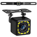 Car Backup Camera, Rear View Camera Ultra HD 12 LED Night Vision,Waterproof Reverse Camera 140 Wide View Angel with Multiple Mount Brackets for Universal Cars,SizeUV,Trucks,RV and More (HD)