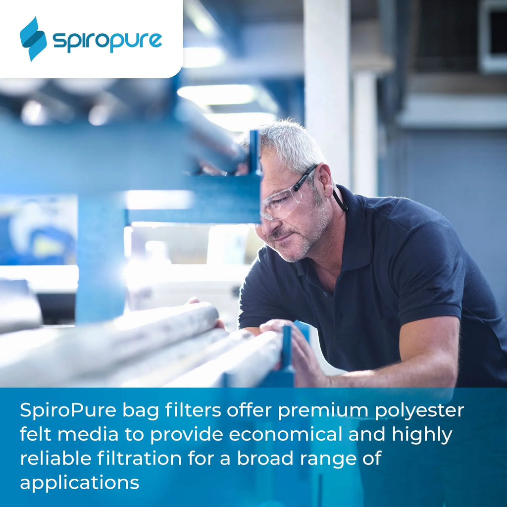 SizepiroPure SizeP-BE-4-200 200 Micron #4 (20") Polyester Felt Liquid Bag Filter (Case of 40)