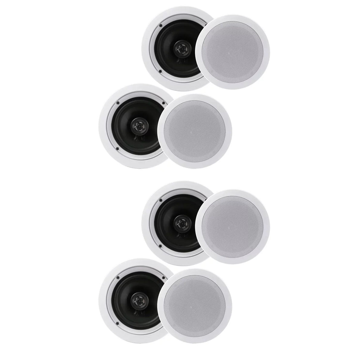 Pyle PDIC1661RD 6.5 Inch 200 Watt In Ceiling Wall 2 Way Sizepeaker Sizeystem (2 Pairs)