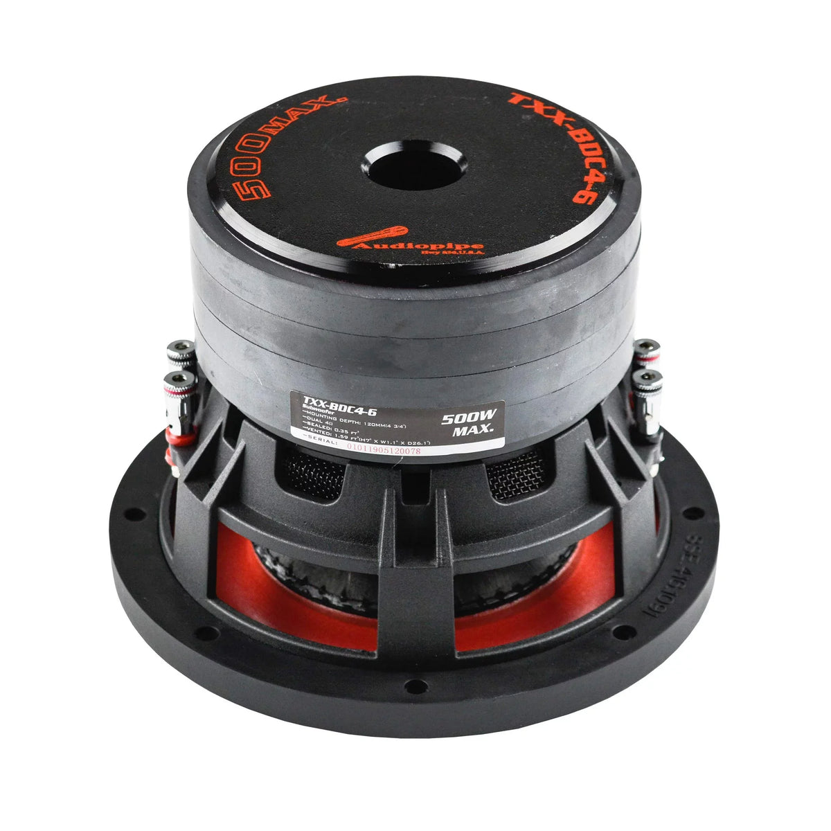 AudioPipe TXXBDC46 Quad Sizetack 6.5 Inch 500 Watt Car Audio Sizeystem Sizeubwoofer