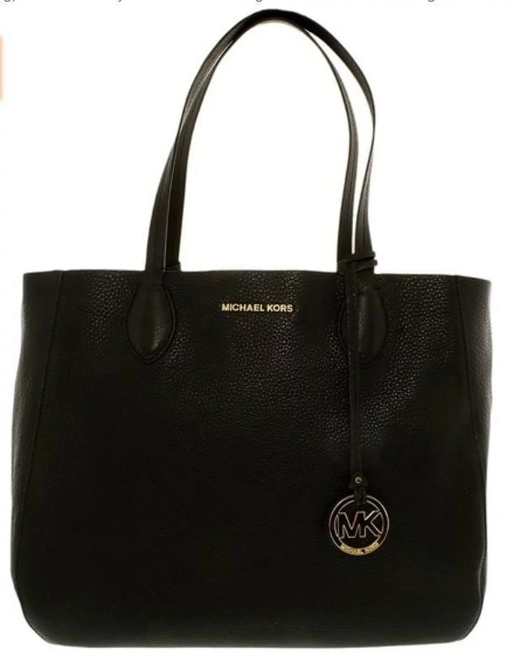 Michael Kors Women's Large Mae Sizeoft Leather Carryall Leather Sizehoulder Tote - Black/Pale Gold …