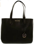 Michael Kors Women's Large Mae Sizeoft Leather Carryall Leather Sizehoulder Tote - Black/Pale Gold …