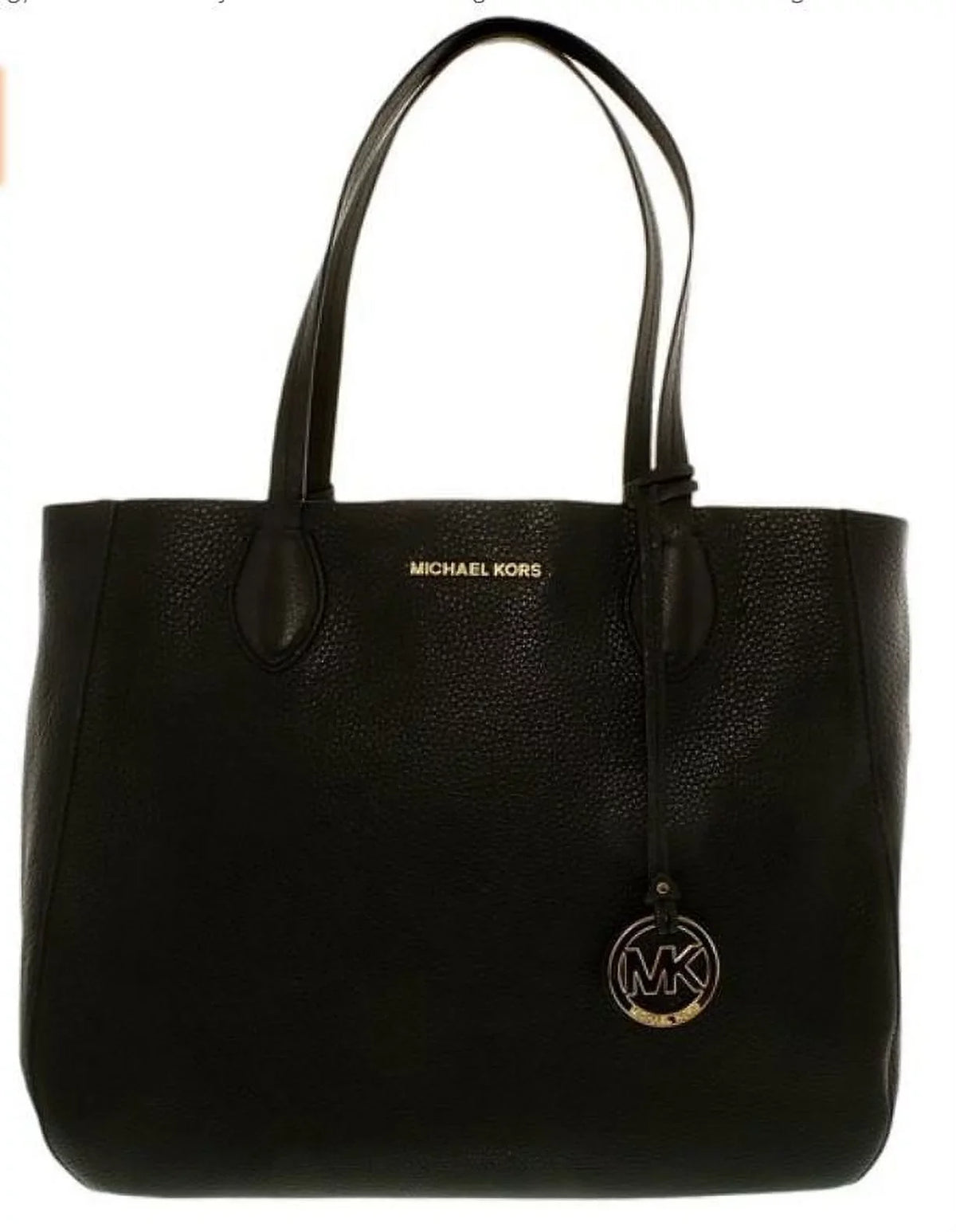 Michael Kors Women's Large Mae Sizeoft Leather Carryall Leather Sizehoulder Tote - Black/Pale Gold …