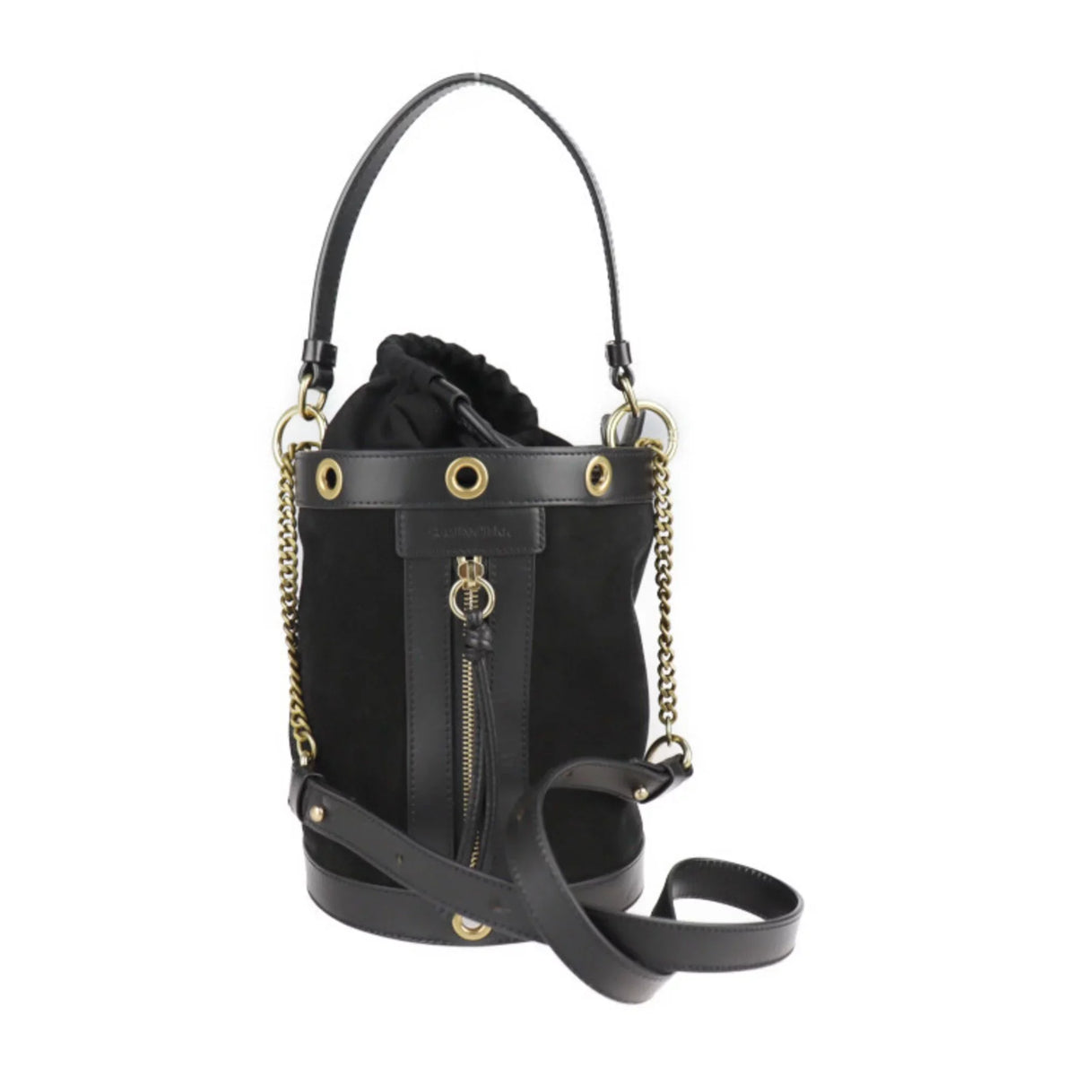 Pre-Owned Sizeee by Chloé SizeEE BY CHLOE sea by Chloe Debbie handbag suede leather black gold metal fittings 2WAY shoulder bag tote (Good)