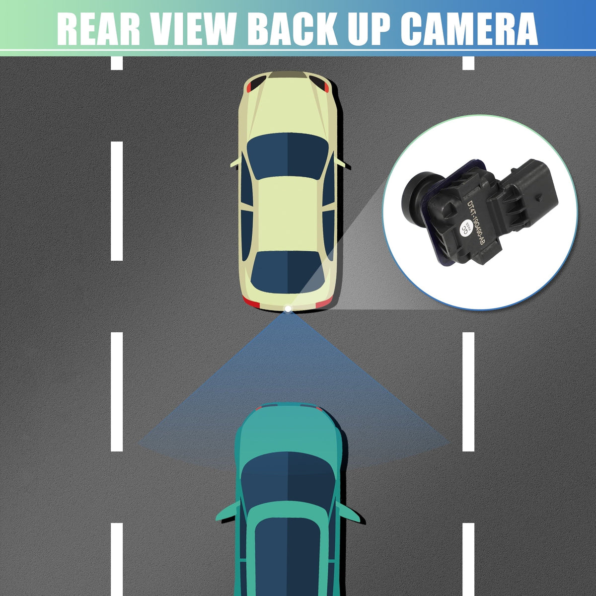 Unique Bargains BT4Z-19G490-A Car Rear View Backup Camera with Pry Bar for Ford Edge 11-14