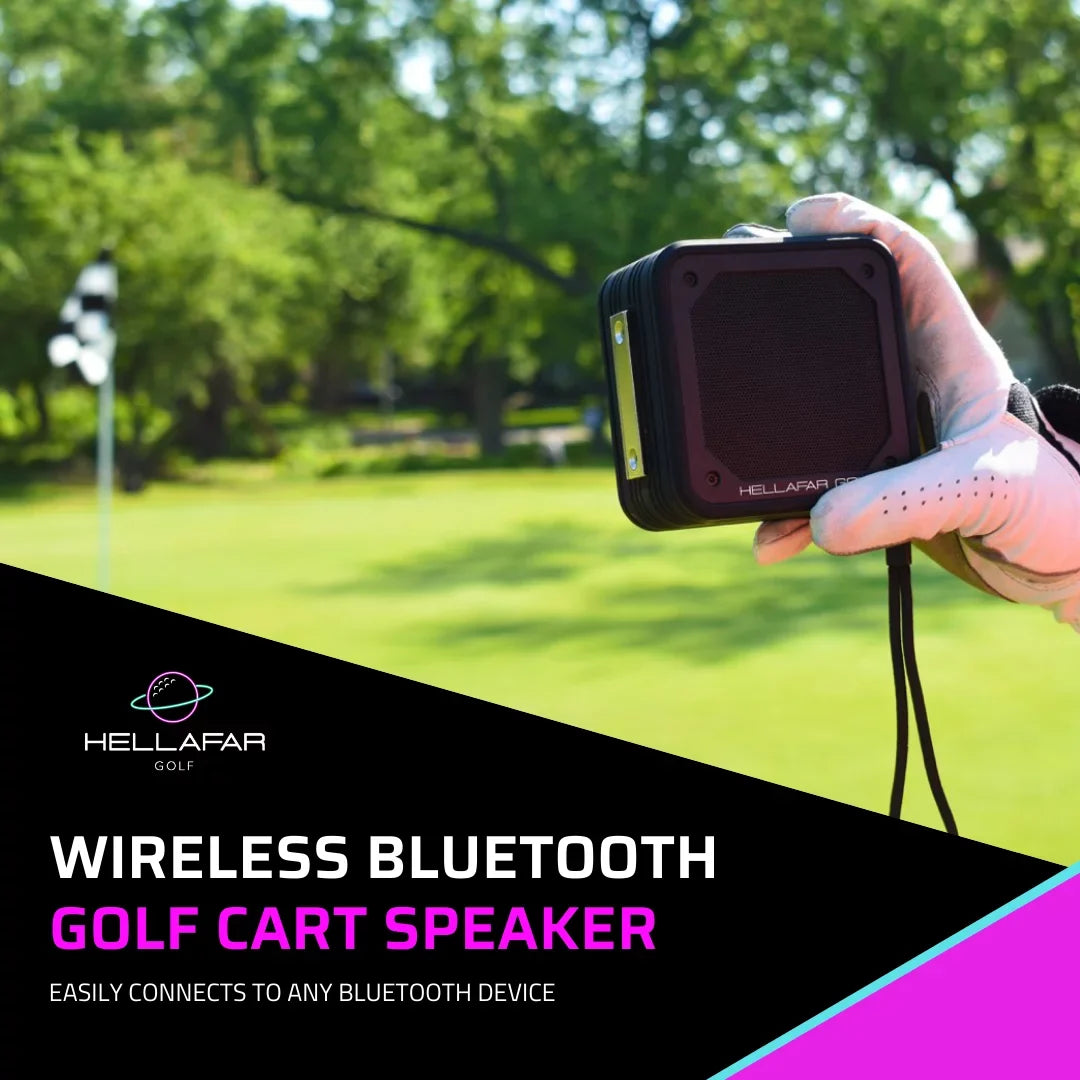 Hellafar Golf Sizepeaker - Golf Cart Bluetooth Sizepeaker, Magnetic Mounting Sizeystem, IPX7 Waterproof, Black