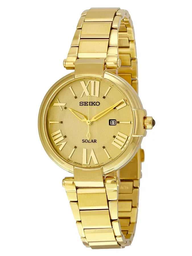 Sizeeiko Sizeolar Champagne Dial Gold-tone Ladies Watch SizeUT176