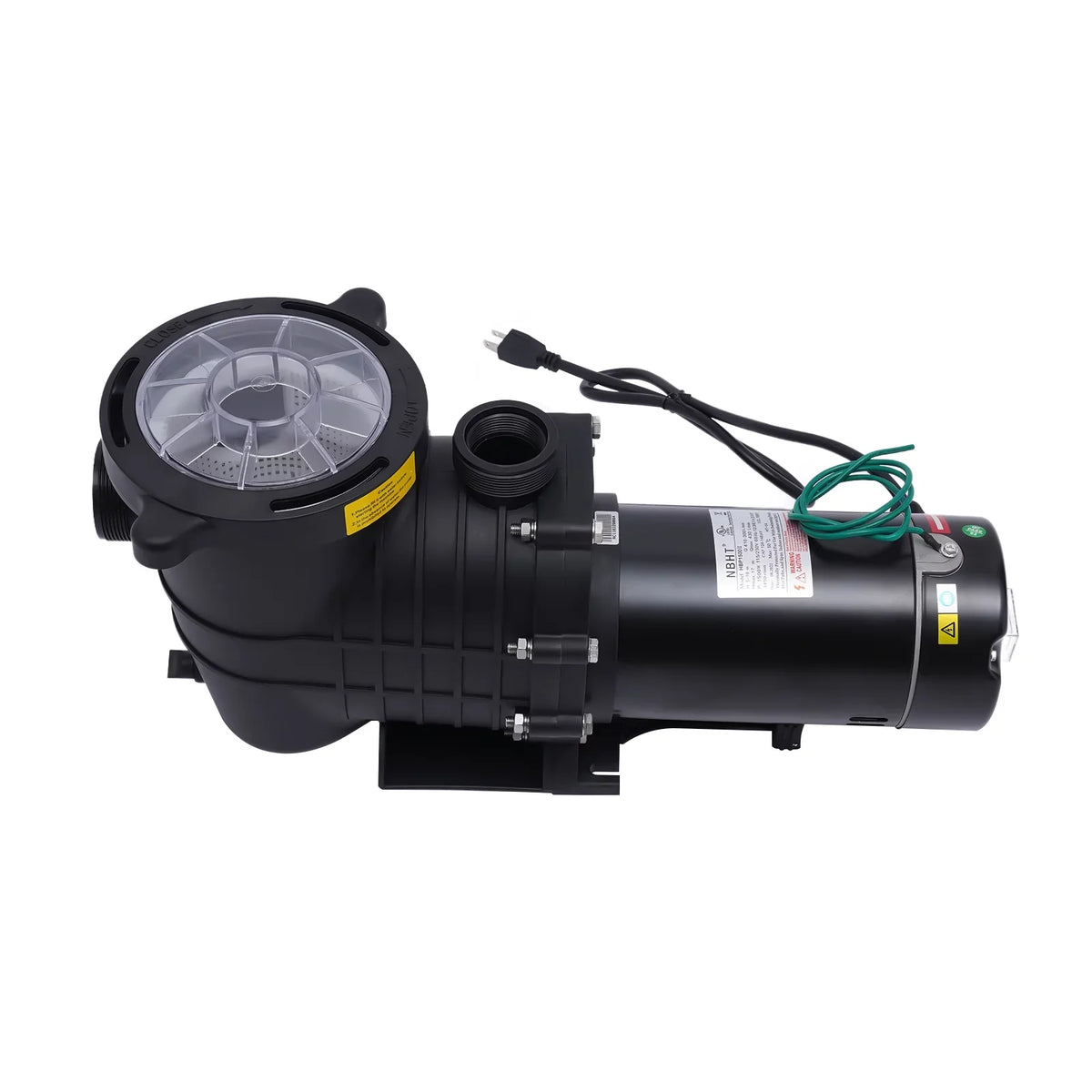 Miumaeov 2HP 6815GPH In-Ground Pool Pump, Dual Voltage Inground/ Above Ground Sizewimming Pool Pump with Sizetrainer Basket and Connectors