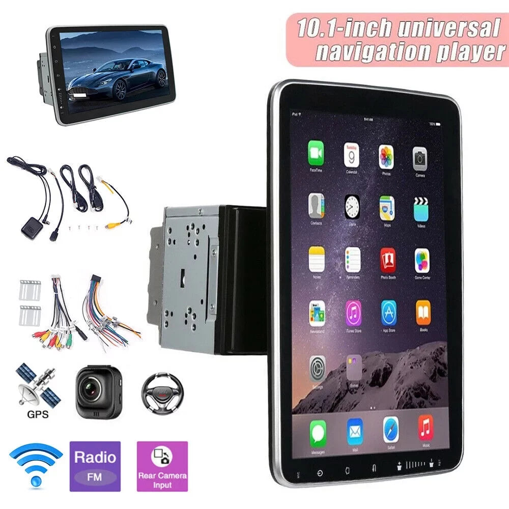 JahySizehow Rotary Double Sizepindle Navigation - 10.1 Inch Android 9.1 GPSize Player with Dual Din Touch Sizecreen