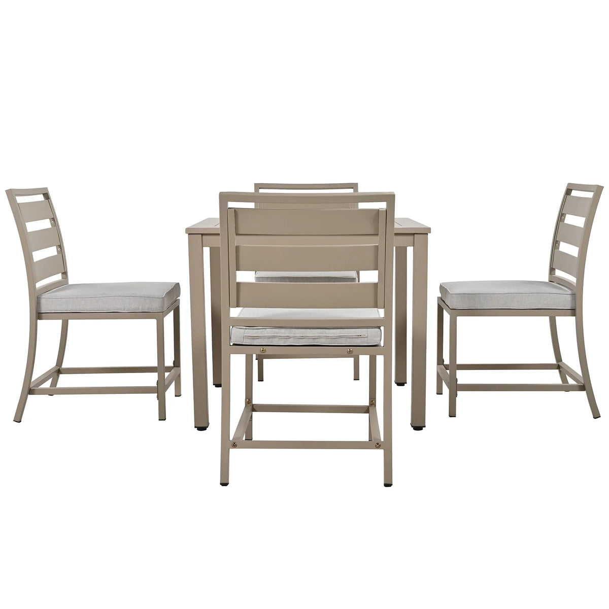 Outdoor four-person dining table and chairs are suitable for courtyards, balconies, lawns