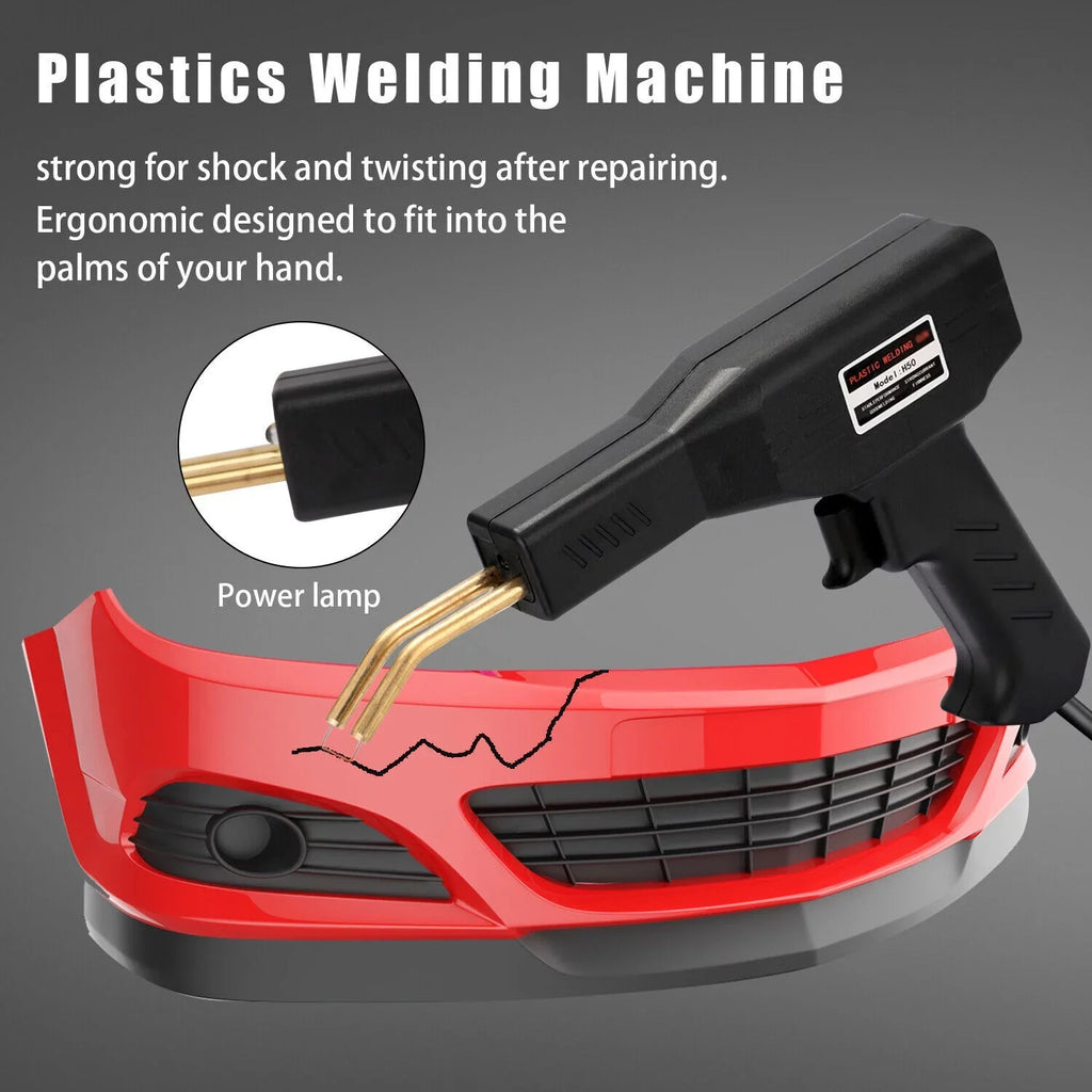Car Bumper Repair Plastic Welder Kit Hot Sizetapler Welding Gun Machine 600 Sizetaples