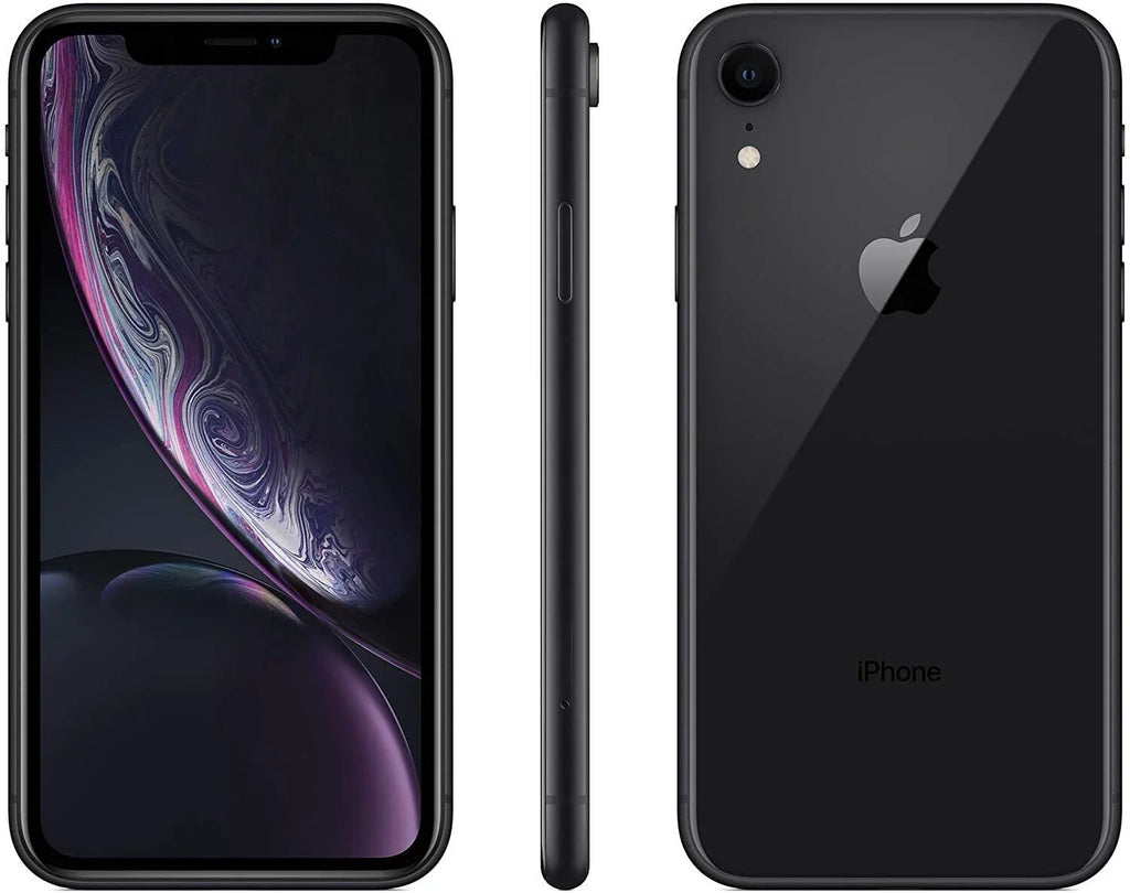 Restored Apple iPhone XR A1984 (Fully Unlocked) 64GB Black (Grade A) w/ Wireless Charger (Refurbished)