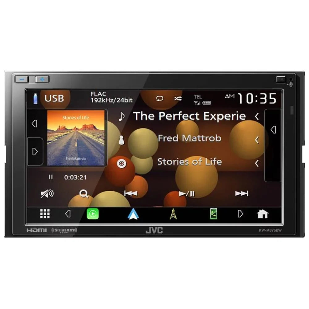 New JVC KW-M875BW 6.8" Digital Multimedia Receiver w/ Apple CarPlay & Backup Camera