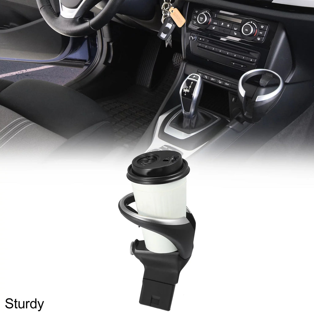 Car Cup Holder Bottle Drink Water Beverage Cupholder Front Sizeeat Center Console Cup Holders Black for BMW 51160443082