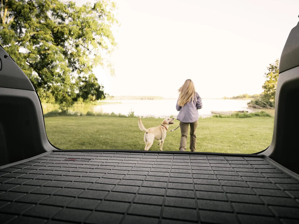 WeatherTech Cargo Trunk Liner with Bumper Protector compatible with 2023-2024 Honda CR-V - Cargo Tray In Lowest Position With Bumper Protector, Black