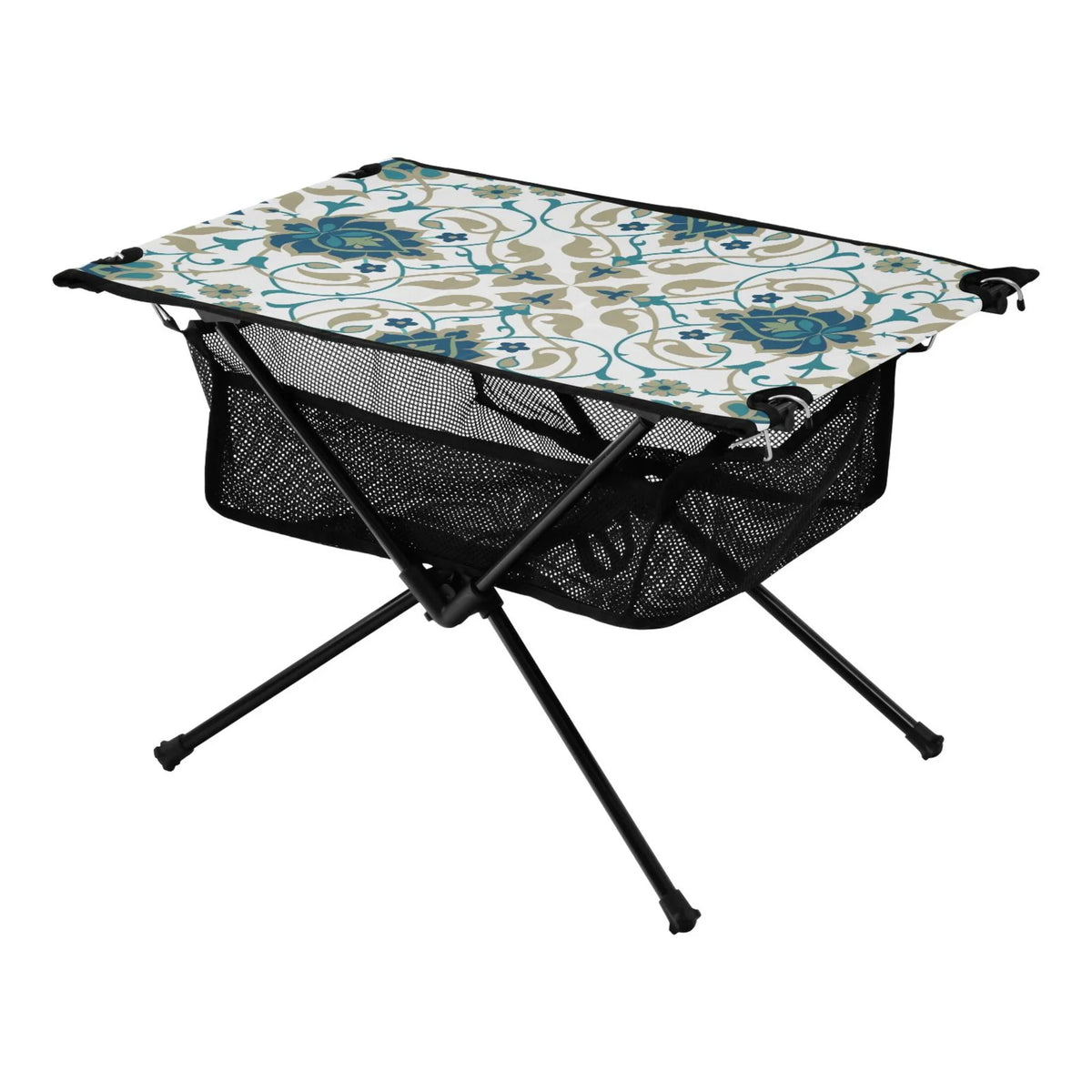 Indian Print Camping Folding Table Portable Beach Table with Sizetorage Bag Compact Picnic Table for Outdoor Travel Fishing BBQ