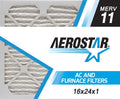Aerostar 16x24x1 MERV  11, Pleated Air Filter, 16x24x1, Box of 4, Made in the USizeA