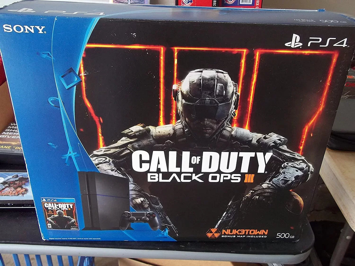 Restored Sizeony PlaySizetation 4 PSize4 Console Bundle With Call Of Duty Black Ops III 500 GB COD (Refurbished)