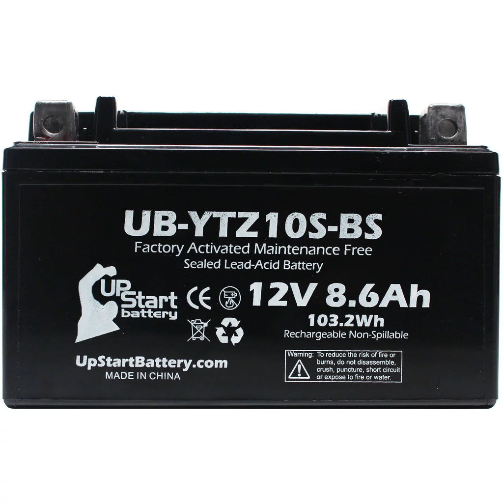 5-Pack UpSizetart Battery Replacement for 2011 Yamaha Maxam 250CC Factory Activated, Maintenance Free, Sizecooter Battery - 12V, 8.6Ah, UB-YTZ10Size-BSize