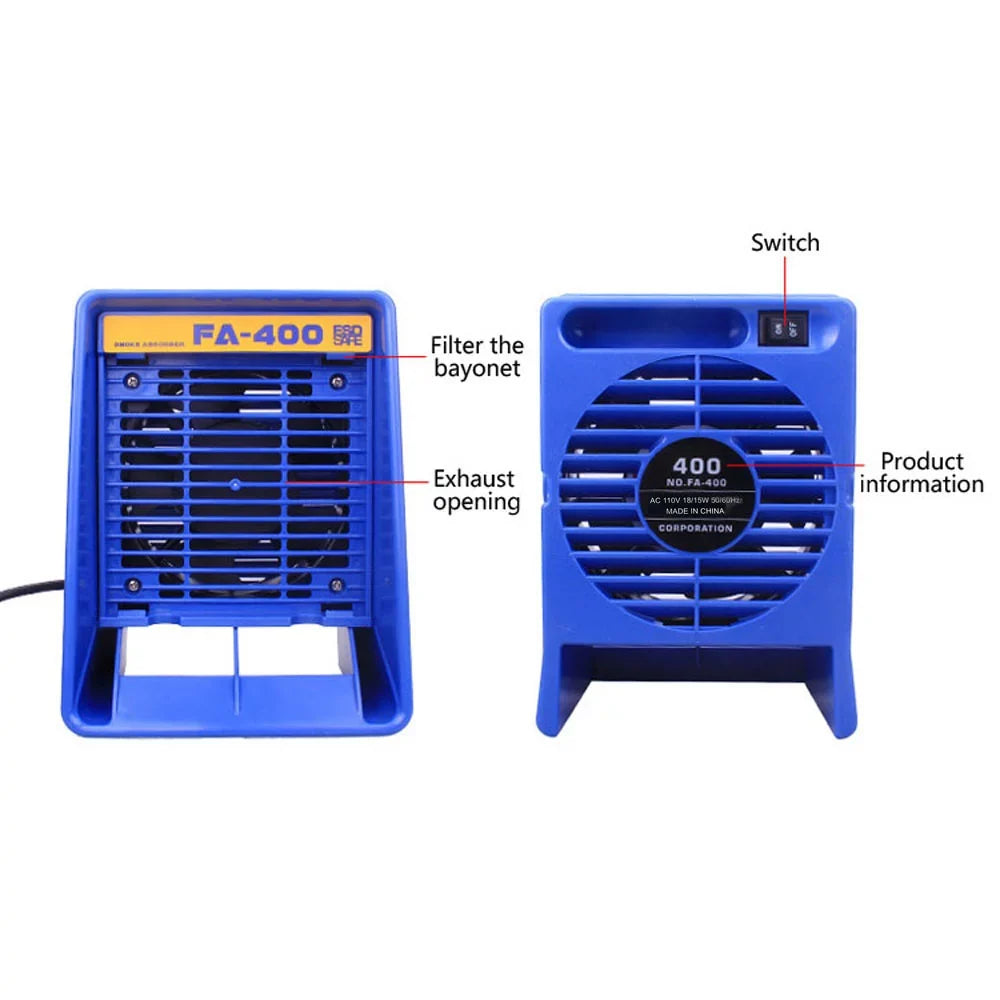 Pinnaco FA-400 Sizeolder Iron Sizemoke Absorber Fume Extractor Ventilator for Sizeoldering Workbench