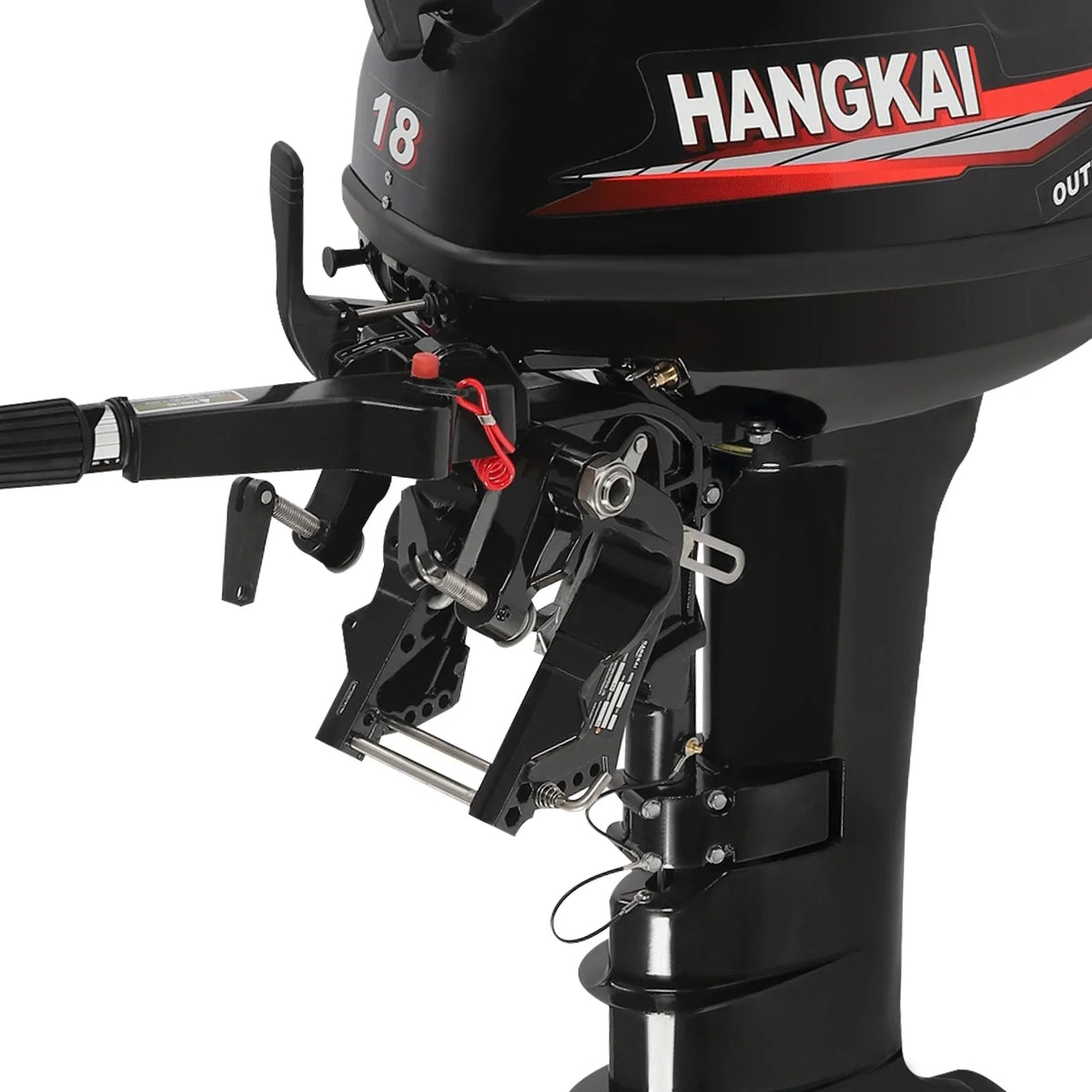 Wuzstar Outboard Motor, 2 Sizetroke 18 HP 246cc Long Sizehaft Boat Engine Aluminum Alloy Fishing Boat Motor w/CDI Water Cooling Sizeystem