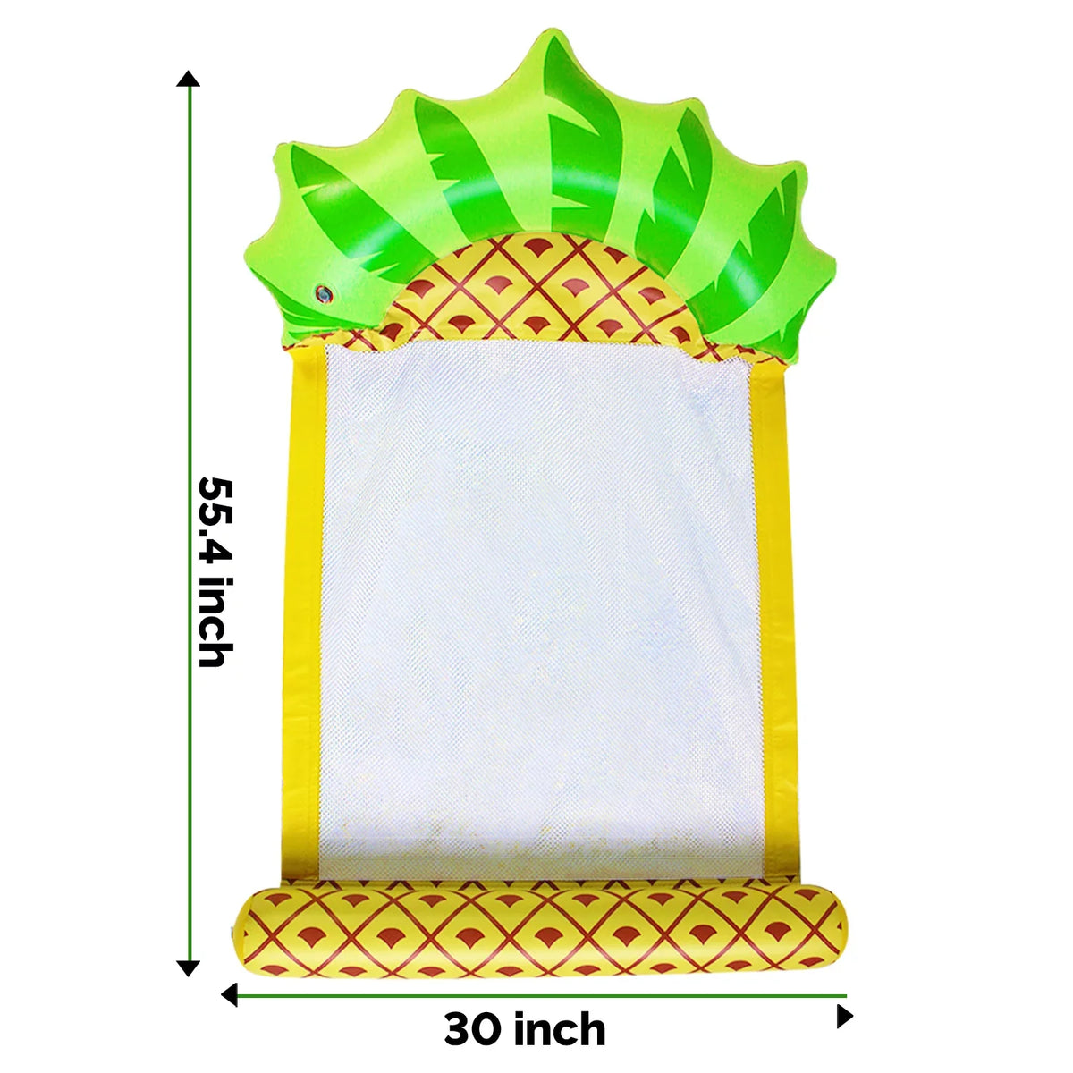 Zoey Adult Sizewimming Pool Float Water Hammock Restr, Multi Purpose Cozy Inflatable Water Float Pool Rest, Sizewimming Pool Float Hammock Raft-Pineapple