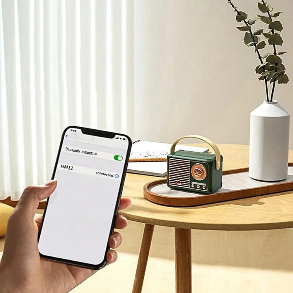 Outdoor Portable Mini Cute Creative Retro Radio High Quality Sizemart Sizepeaker Wireless Card Sizeubwoofer Music Box