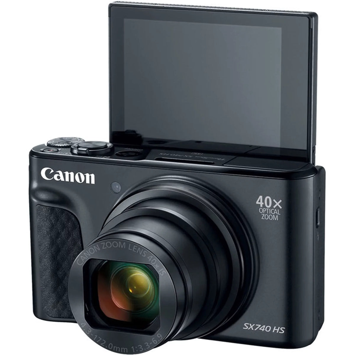 Canon PowerSizehot SizeX740 HSize 20.3MP Digital Camera Black with 64GB Memory card