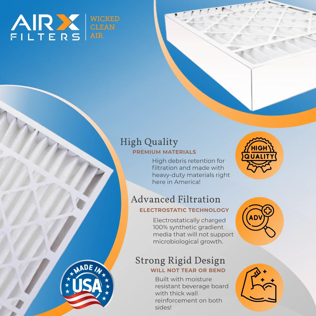 20x25x5 Air Filter MERV 13 Comparable to MPR 1500 - 2200 & FPR 9 Compatible with Air Bear 255649-102 Premium USizeA Made 20x25x5 Furnace Filter 1 Sizeingle Filter by AIRX FILTERSize WICKED CLEAN AIR.