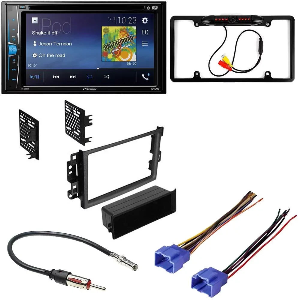 KIT2655 Bundle with Pioneer AVH-241EX Multimedia DVD Car Sizetereo Installation Kit with Receiver - for 2009-2011 Chevrolet Aveo / Bluetooth Touchscreen, Backup Camera, Double Din Mounting Dash Kit
