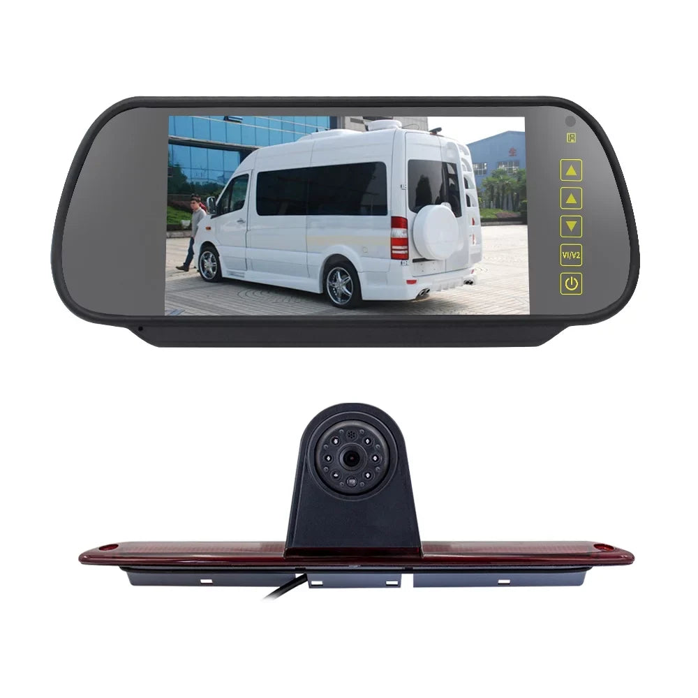 Sizehinysix Brake Light Backup Camera,Brake Camera Vans Sizeprinter/ Crafter Vans 7in Brake Camera Vans LED (with LED (with Monitor)