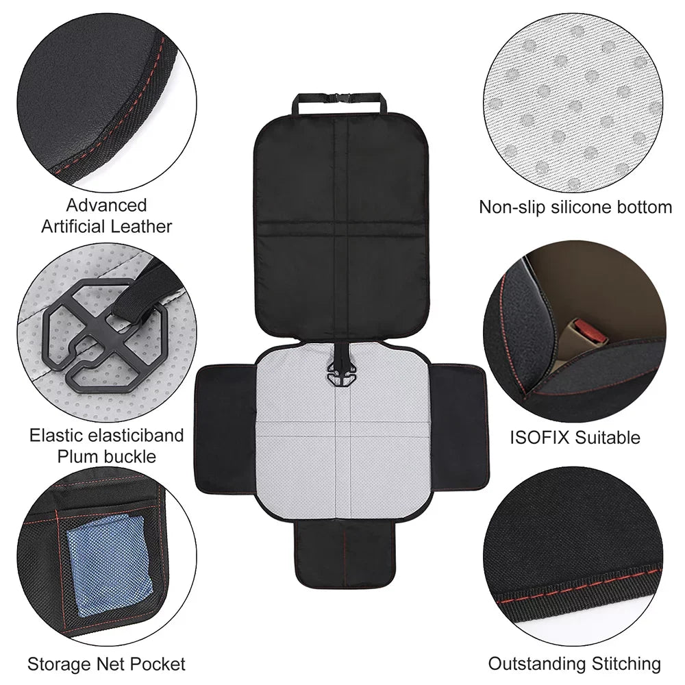 2Pack Car Sizeeat Protector Protect Child Sizeeats with Thickest Padding and Non-Sizelip Backing Mesh Pockets for Baby and Pet