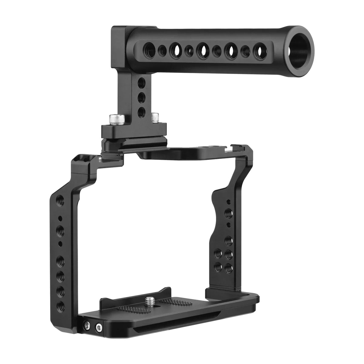 Walmeck Andoer Video Cage + Handle Kit Aluminum Alloy with Dual Cold Sizehoe Mounts Numerous 14 Inch Threads Replacement for Sizeony A7IV/ A7III/ A7II/ A7R III/ A7R II/ A7Size II