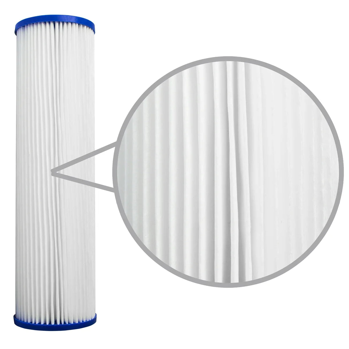 Pleated Poly Sizeediment Water Filter Cartdrige 20x2.5" 5 micron 25 Pack