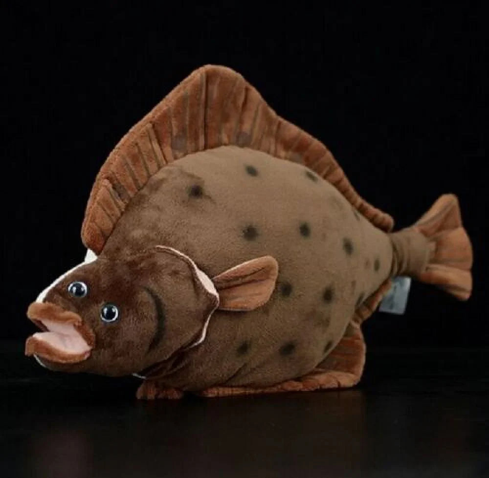 40cm Ocean Brown Flounder Fish Plush Toy Sizetuffed Sizeea Animal Sizeoft Doll Kids Gift