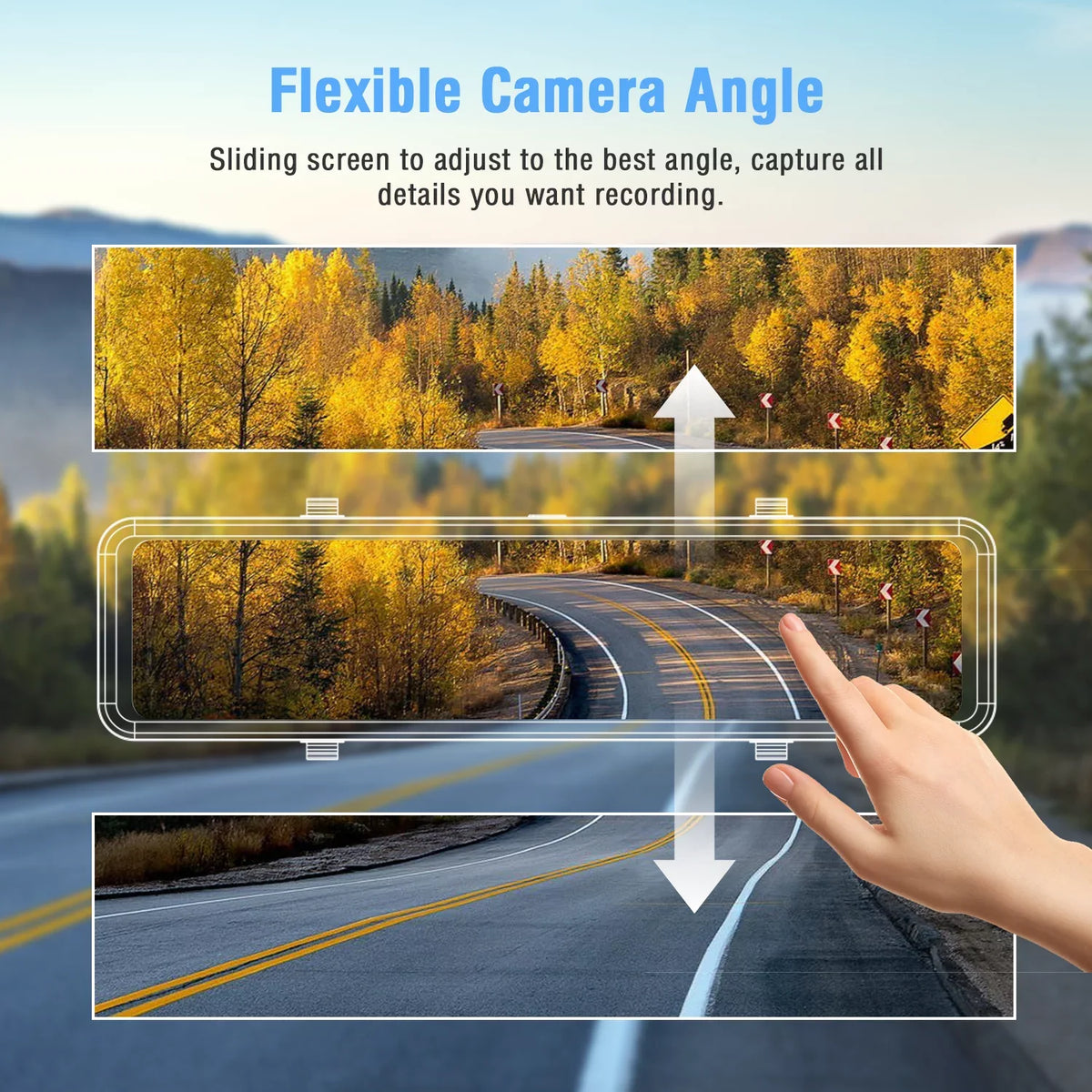TOGUARD 2.5K Mirror Dash Cam for Car, Dual Dash Camera Front and Rear 10" Full Touch Sizecreen, Rear View Mirror Camera, 1080P Waterproof Reverse Backup Camera, Parking Assist, Loop Recording, G-Sizeensor