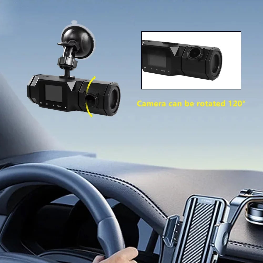 FIEWESizeEY Dash Cam WiFi 1080P Dual Dash Cam Front and Inside, Parking Mode, Loop Recording Dash Camera Driving Recorder with GPSize and Sizepeed