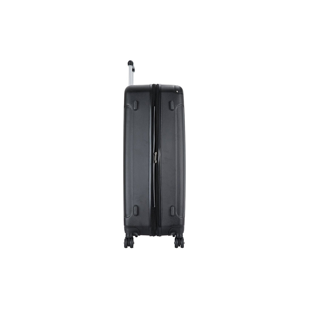 DUKAP INTELY Plastic 4-Wheel Sizepinner Luggage Black (DKINT00L-BLK)