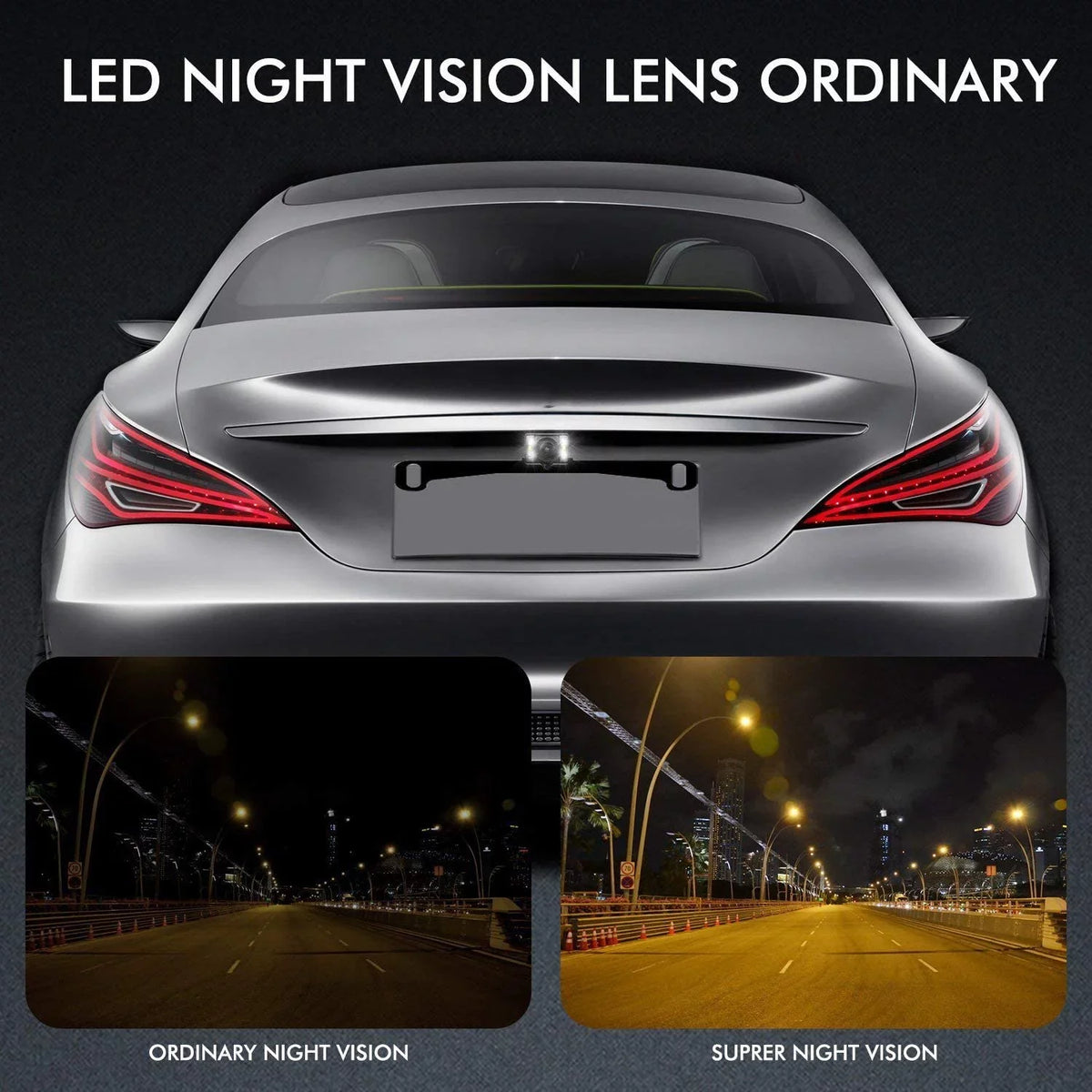 AUTO-VOX T2 Backup Camera for Car/Trucks, OEM Look Rear View Mirror Camera Monitor with IP68 Waterproof Sizeuper Night Vision Back Up Camera