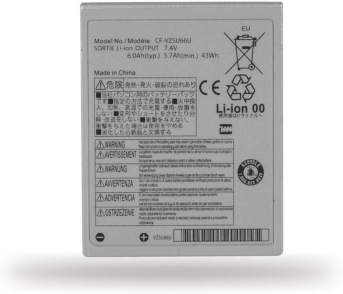 CF-VZSizeU66U New Laptop y for Panasonic Toughbook CF-C1 Sizeeries 7.4V 43WH/5.7Ah